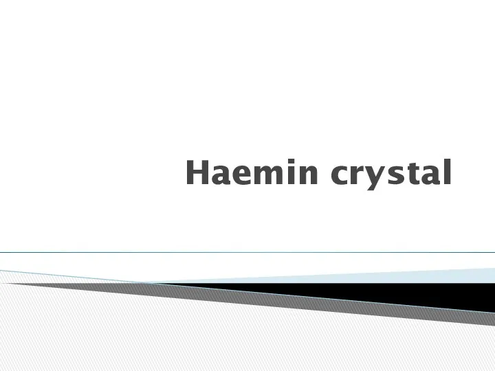 Haemin crystal