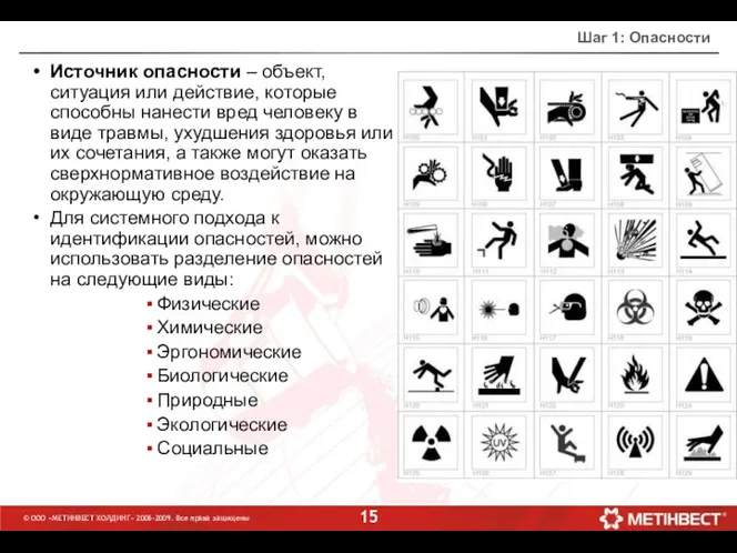 © ООО «МЕТИНВЕСТ ХОЛДИНГ» 2006-2009. Все права защищены Шаг 1: