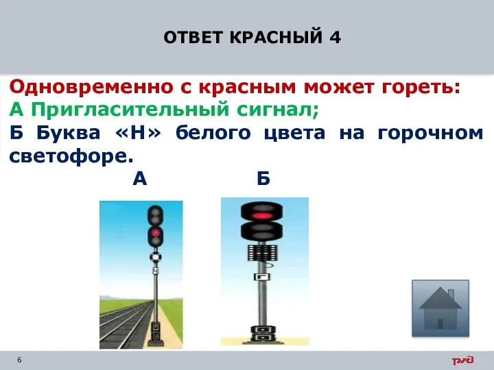 Одновременно с красным может гореть: А Пригласительный сигнал; Б Буква