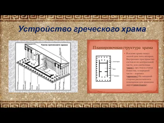 Устройство греческого храма