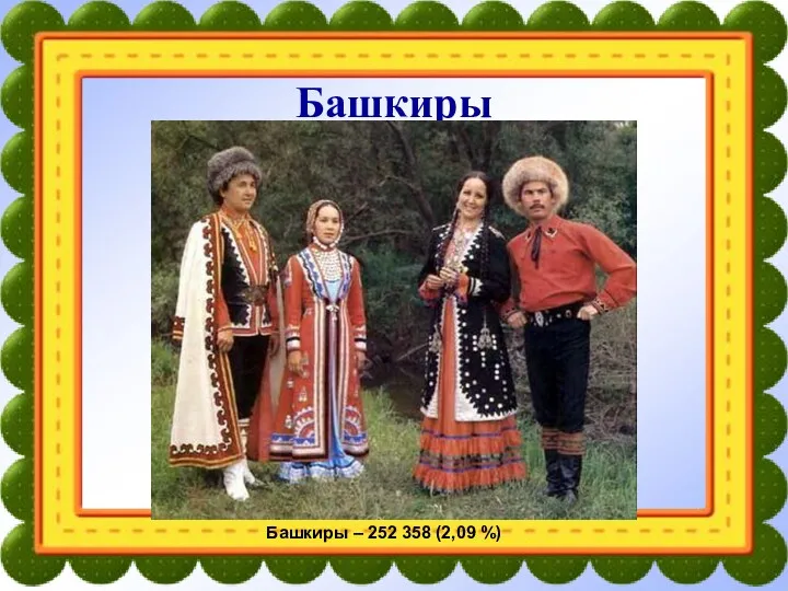 Башкиры Башкиры – 252 358 (2,09 %)