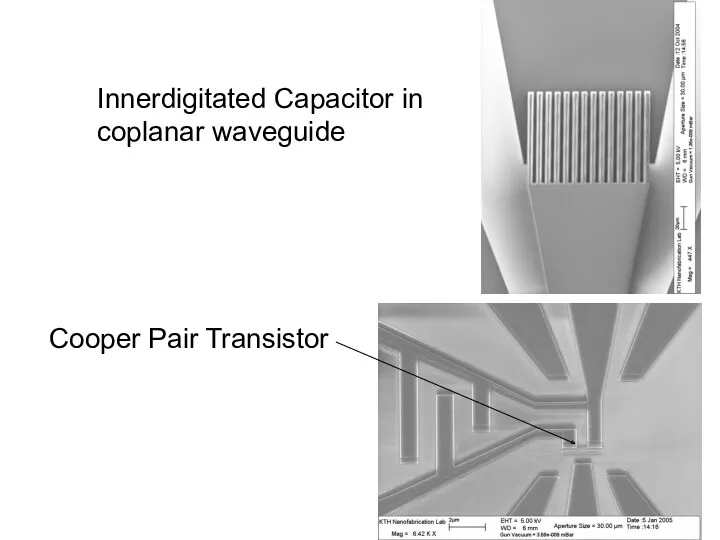 Innerdigitated Capacitor in coplanar waveguide Cooper Pair Transistor