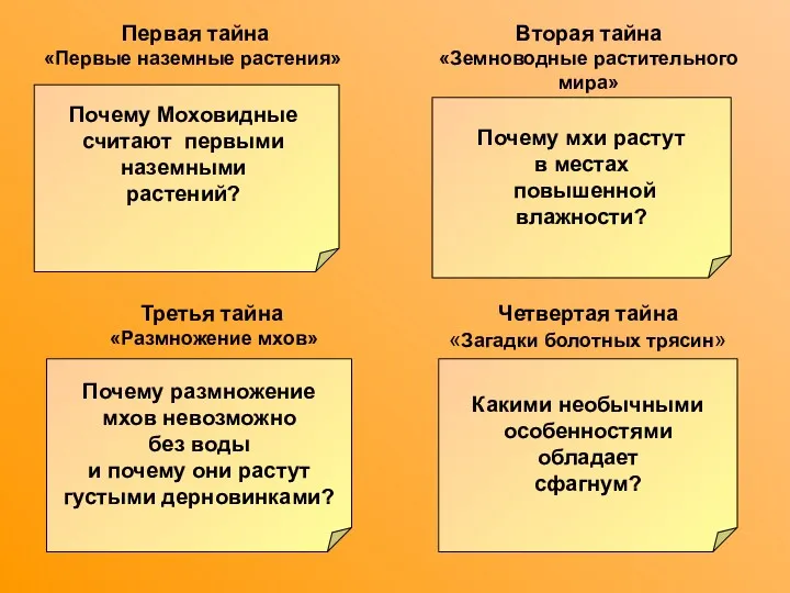 Почему мхи растут в местах повышенной влажности? Почему размножение мхов