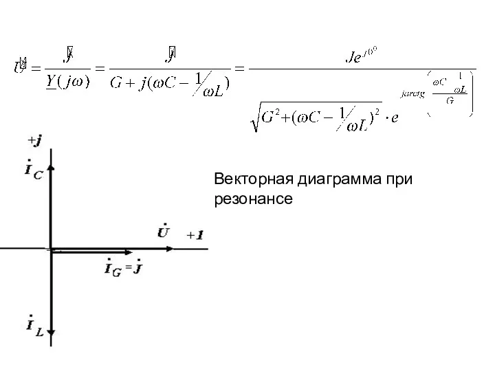 Векторная диаграмма при резонансе