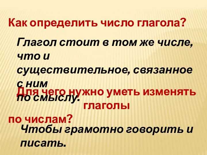 Как определить число глагола? Для чего нужно уметь изменять глаголы