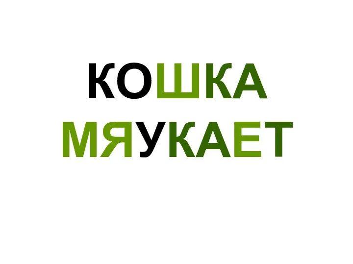 КОШКА МЯУКАЕТ