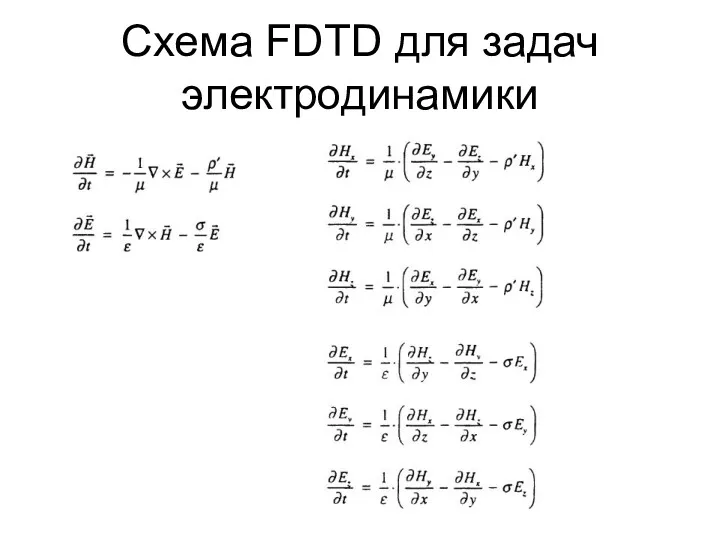 Схема FDTD для задач электродинамики