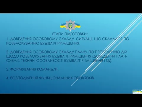 ЕТАПИ ПІДГОТОВКИ: 1. ДОВЕДЕННЯ ОСОБОВОМУ СКЛАДУ СИТУАЦІЇ, ЩО СКЛАЛАСЯ ПО