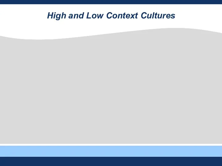 High and Low Context Cultures