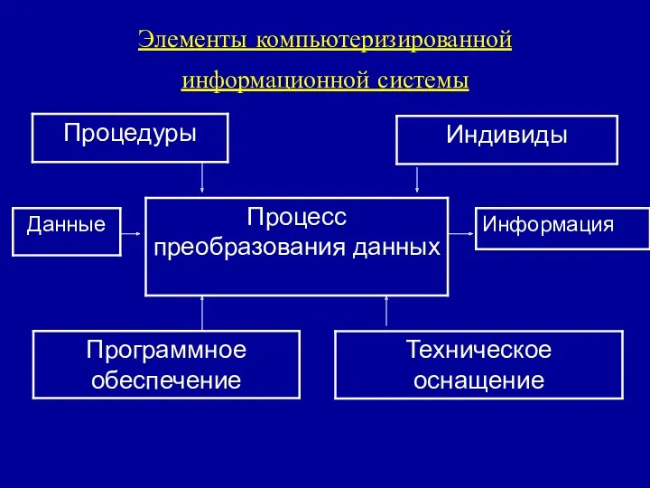 Элементы компьютеризированной информационной системы