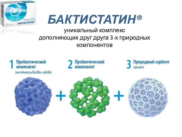 БАКТИСТАТИН® уникальный комплекс дополняющих друг друга 3-х природных компонентов