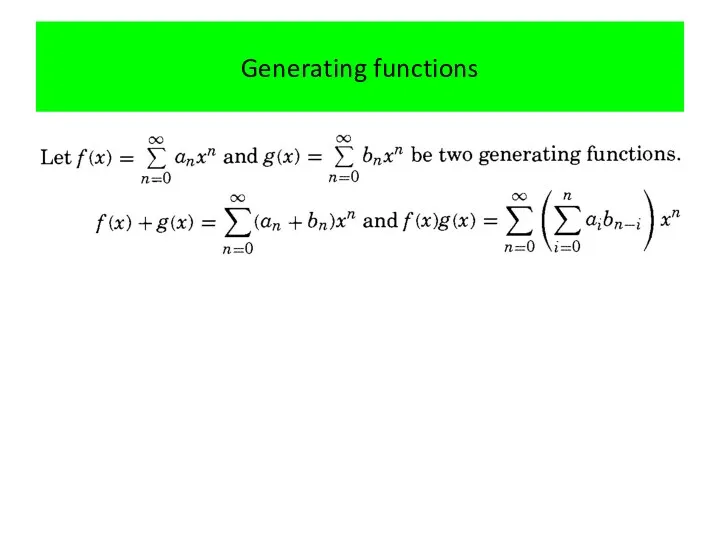 Generating functions