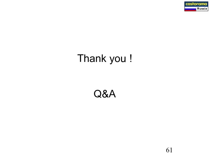 Thank you ! Q&A