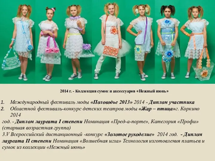 Международный фестиваль моды «Половодье 2013» 2014 - Диплом участника Областной
