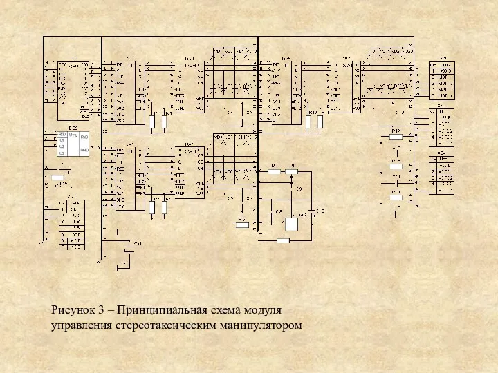 Рисунок 3 – Принципиальная схема модуля управления стереотаксическим манипулятором