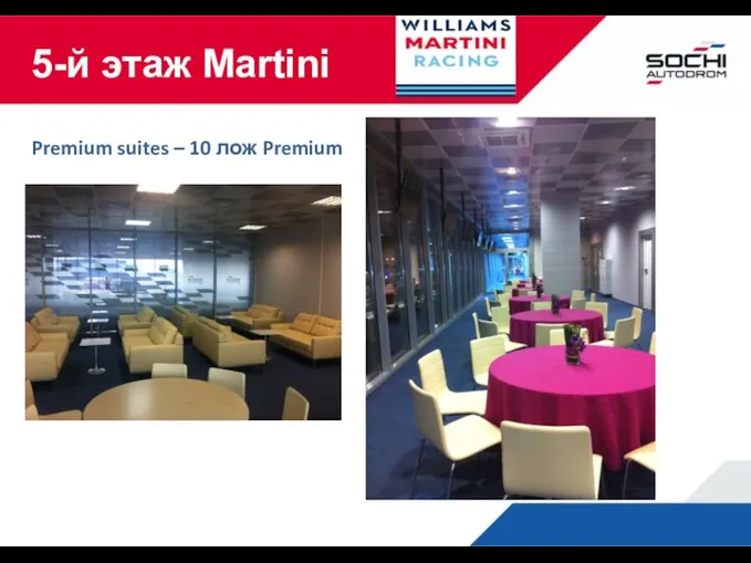 5-й этаж Martini Premium suites – 10 лож Premium