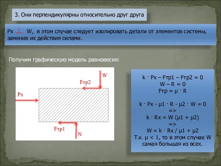 3. Они перпендикулярны относительно друг друга Px W, в этом