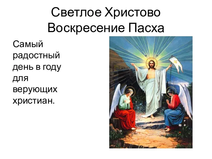 Светлое Христово Воскресение Пасха Самый радостный день в году для верующих христиан.