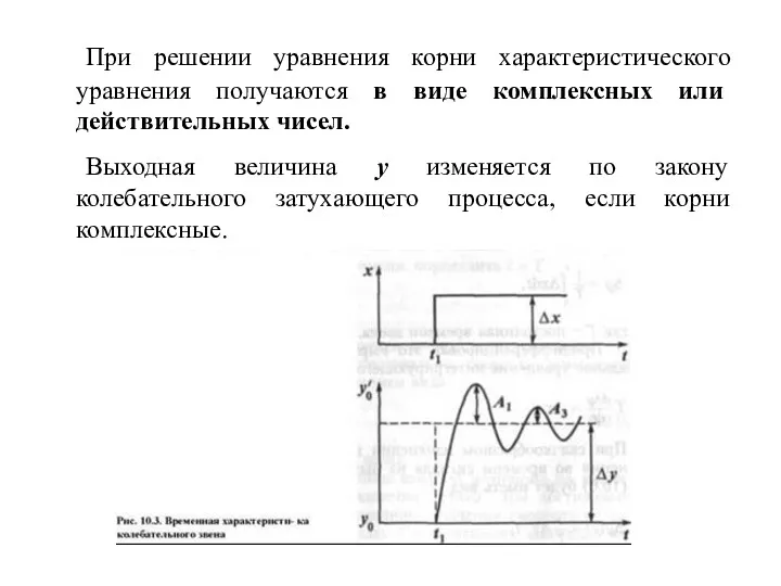 При решении уравнения корни характеристического уравнения получаются в виде комплексных