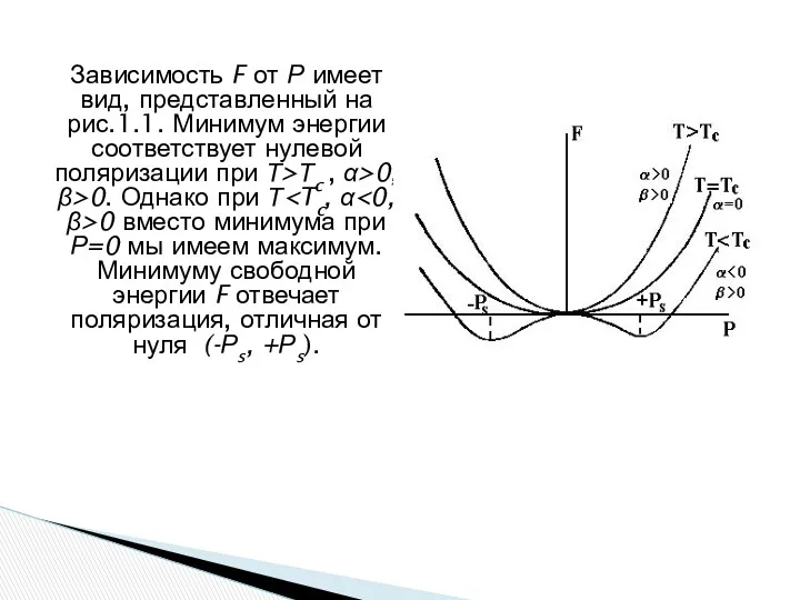 Зависимость F от Р имеет вид, представленный на рис.1.1. Минимум