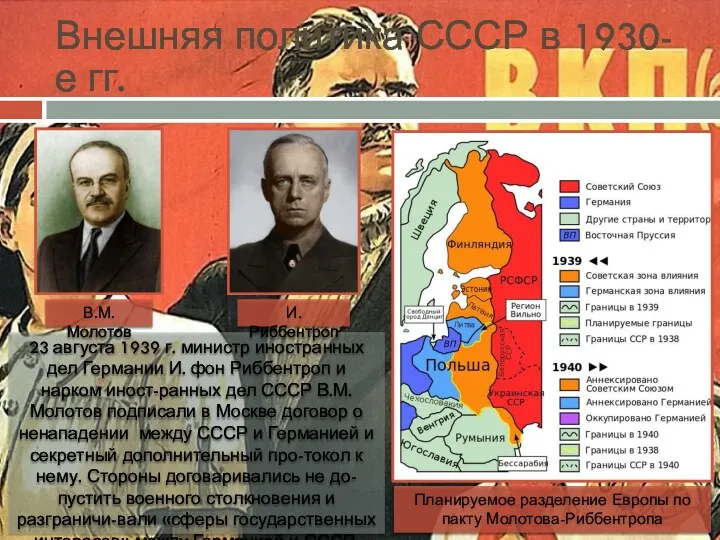 Внешняя политика СССР в 1930-е гг. 23 августа 1939 г.