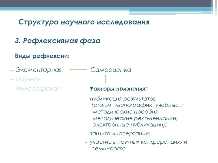 Структура научного исследования - Элементарная - Научная - Философская Виды