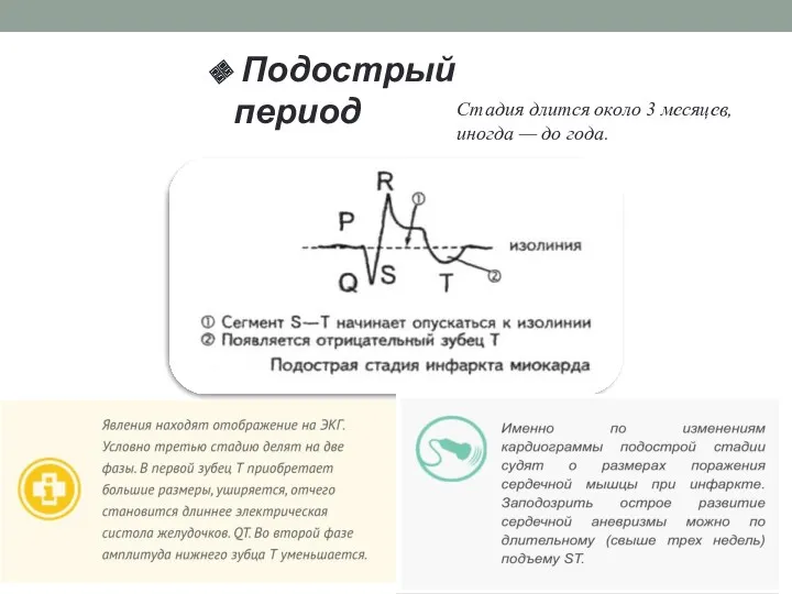 Подострый период Стадия длится около 3 месяцев, иногда — до года.