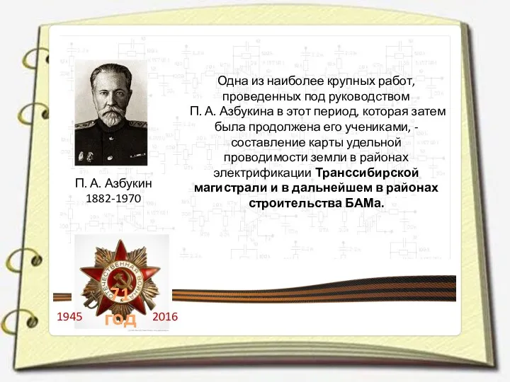 П. А. Азбукин 1882-1970 Одна из наиболее крупных работ, проведенных