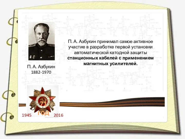 П. А. Азбукин 1882-1970 П. А. Азбукин принимал самое активное