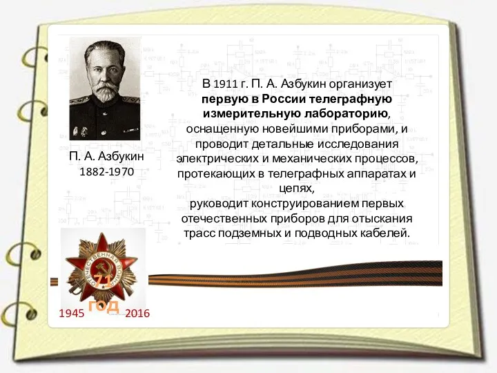 П. А. Азбукин 1882-1970 В 1911 г. П. А. Азбукин