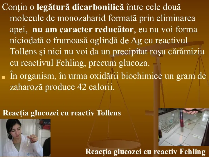 Conţin o legătură dicarbonilică între cele două molecule de monozaharid