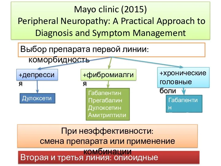 Mayo clinic (2015) Peripheral Neuropathy: A Practical Approach to Diagnosis and Symptom Management