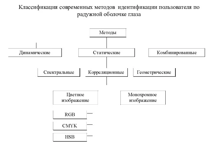 Классификация современных методов идентификации пользователя по радужной оболочке глаза