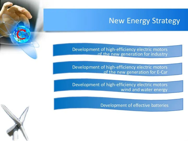 New Energy Strategy Development of high-efficiency electric motors of the new generation for