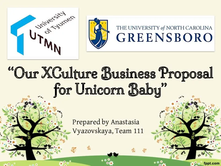 Our XCulture Business Proposal for Unicorn Baby