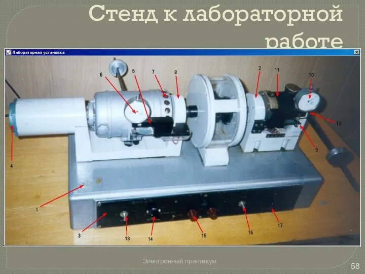 Стенд к лабораторной работе Электронный практикум