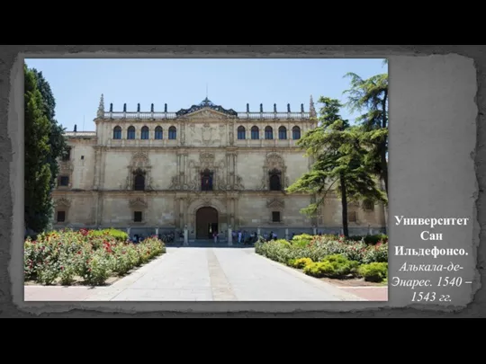 Университет Сан Ильдефонсо. Алькала-де-Энарес. 1540 – 1543 гг.