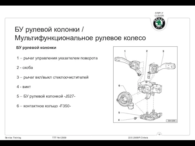 БУ рулевой колонки / Мультифункциональное рулевое колесо БУ рулевой колонки