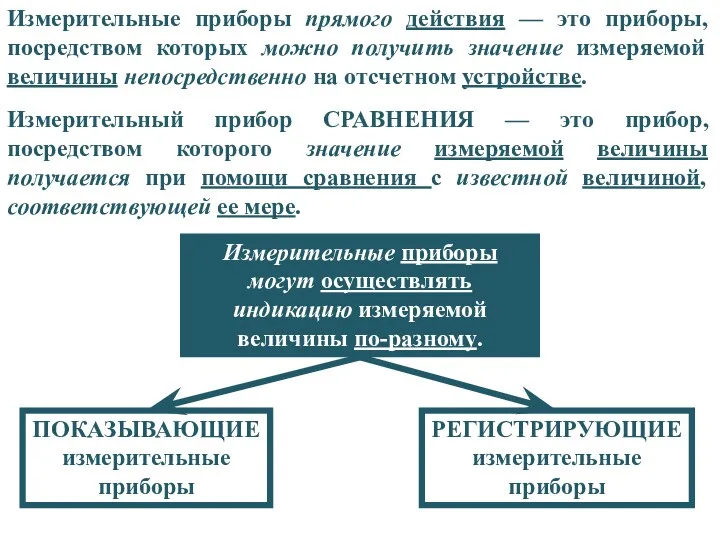 Измерительные приборы прямого действия — это приборы, посредством которых можно