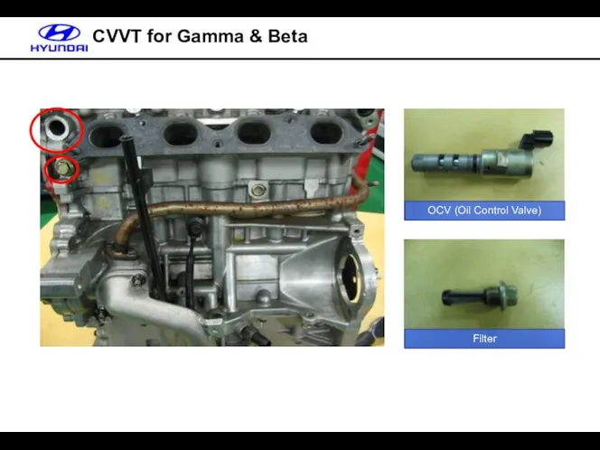 CVVT for Gamma & Beta OCV (Oil Control Valve) Filter