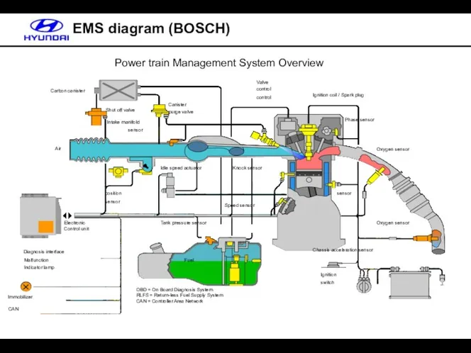 EMS diagram (BOSCH) Power train Management System Overview