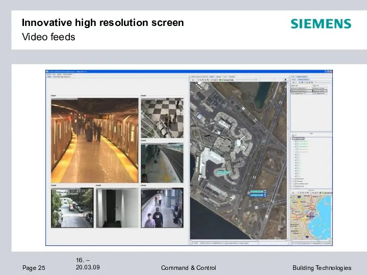 Innovative high resolution screen Video feeds