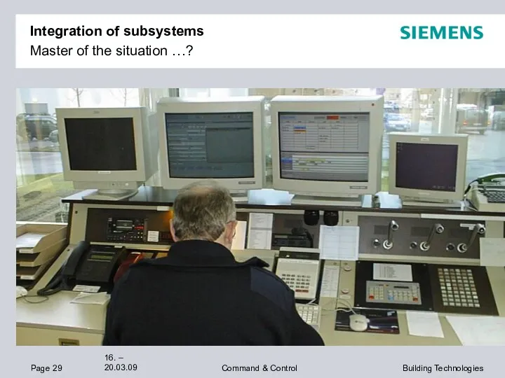 Integration of subsystems Master of the situation …?
