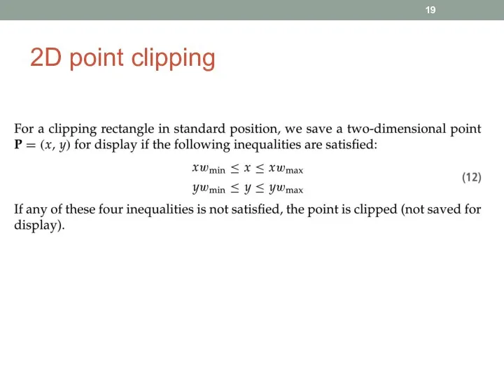 2D point clipping