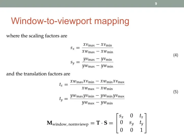 Window-to-viewport mapping