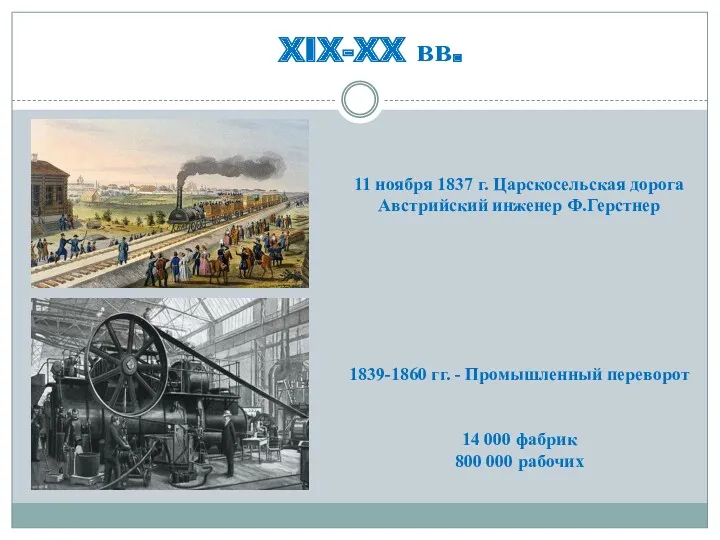 XIX-XX вв. 11 ноября 1837 г. Царскосельская дорога Австрийский инженер