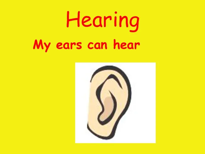 Hearing My ears can hear