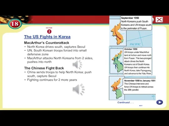 The US Fights in Korea MacArthur’s Counterattack North Korea drives