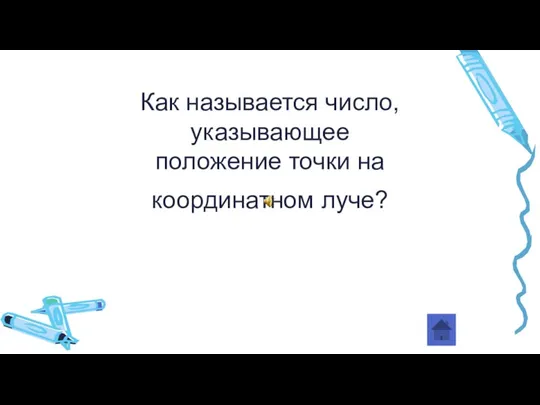 Как называется число, указывающее положение точки на координатном луче?