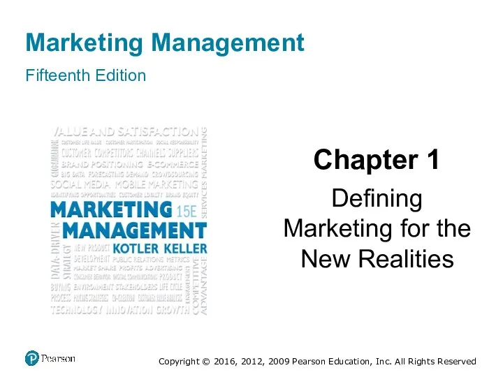 Marketing Management. Marketing for the New Realities